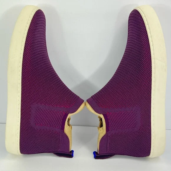 ROTHY’S THE CHELSEA BERRY LATTICE KNIT HIGH TOP SNEAKERS ANKLE BOOTS/SHOES, 12.5 - Picture 9 of 16